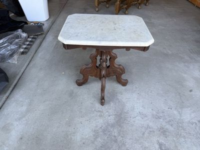 Antique Marble End Table
