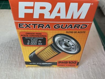 FRAM Extra Guard PH9100 Oil Filter - Up to 5,000 Miles/8,000 km Protection with Suregrip