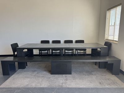 COSTCO EXTENDABLE TRANSFORMER DINING & COFFEE TABLE SET