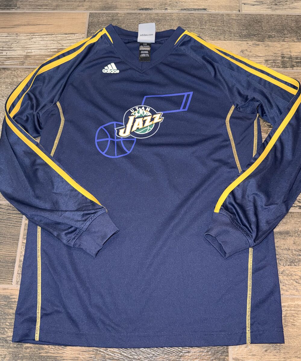 Kids Size Youth Large 14/16 Utah Jazz NBA Adidas long sleeve shirt
