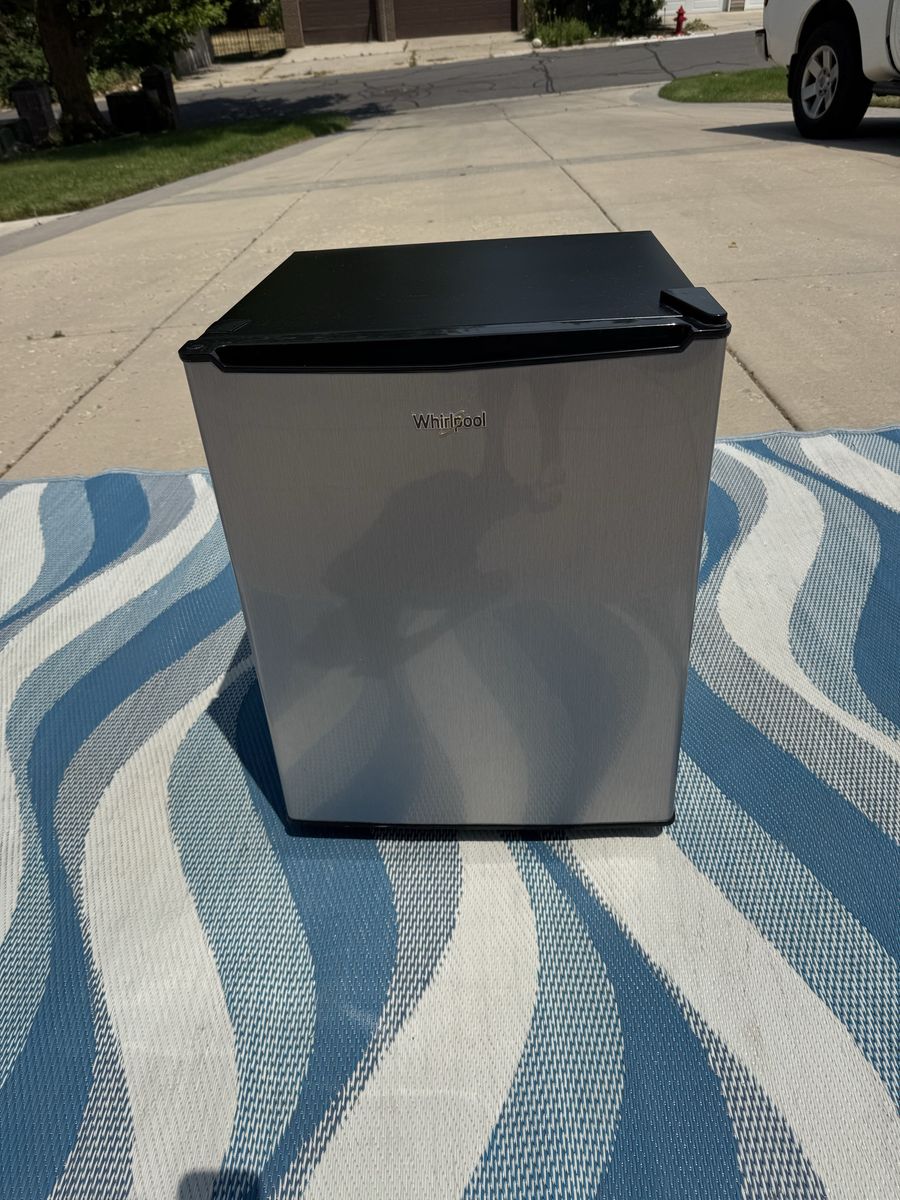 Whirlpool Mini Refrigerator - Compact, Stainless Steel Finish