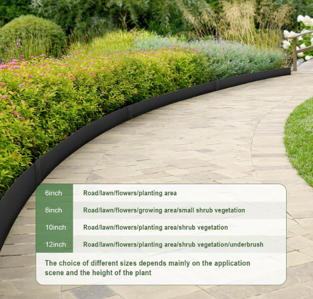 Landscape Edging Kit, 6PCS 40" L x 12.5" H Galvanized Bendable Metal Garden Edging for Lawn Yard