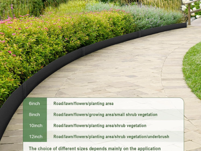 Landscape Edging Kit, 6PCS 40" L x 12.5" H Galvanized Bendable Metal Garden Edging for Lawn Yard