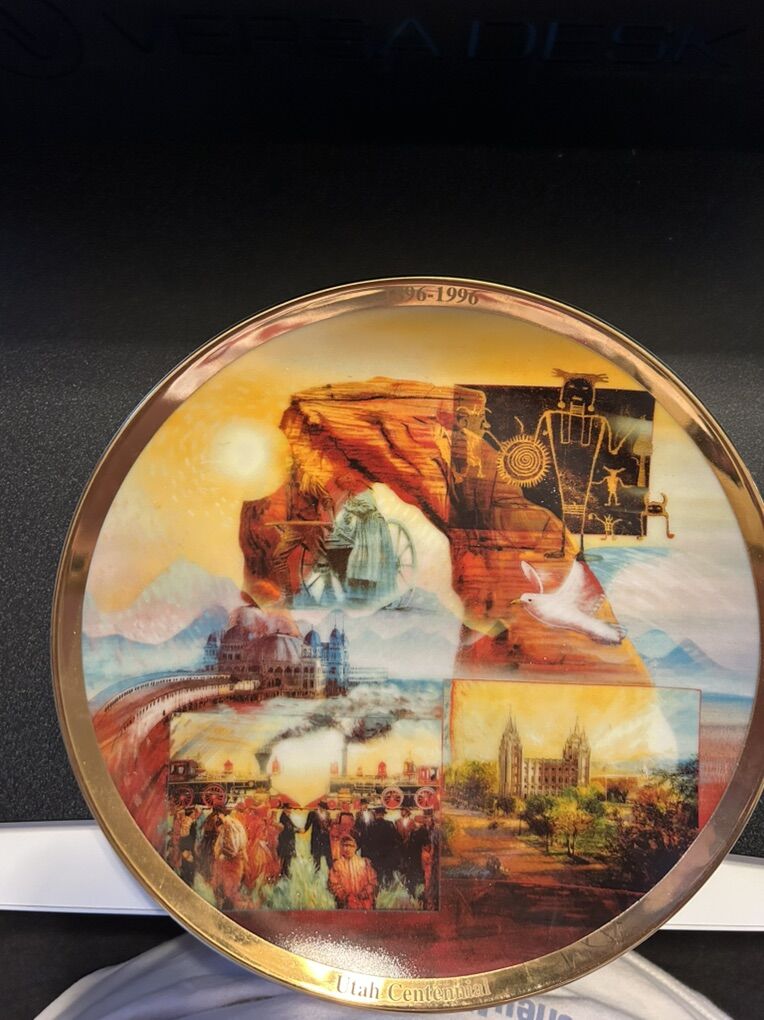 Utah Centennial Collector Plate