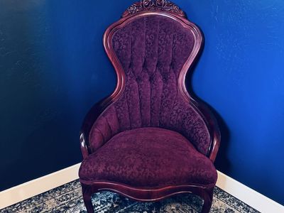 Victorian Rose Dark Academia Parlor Chair
