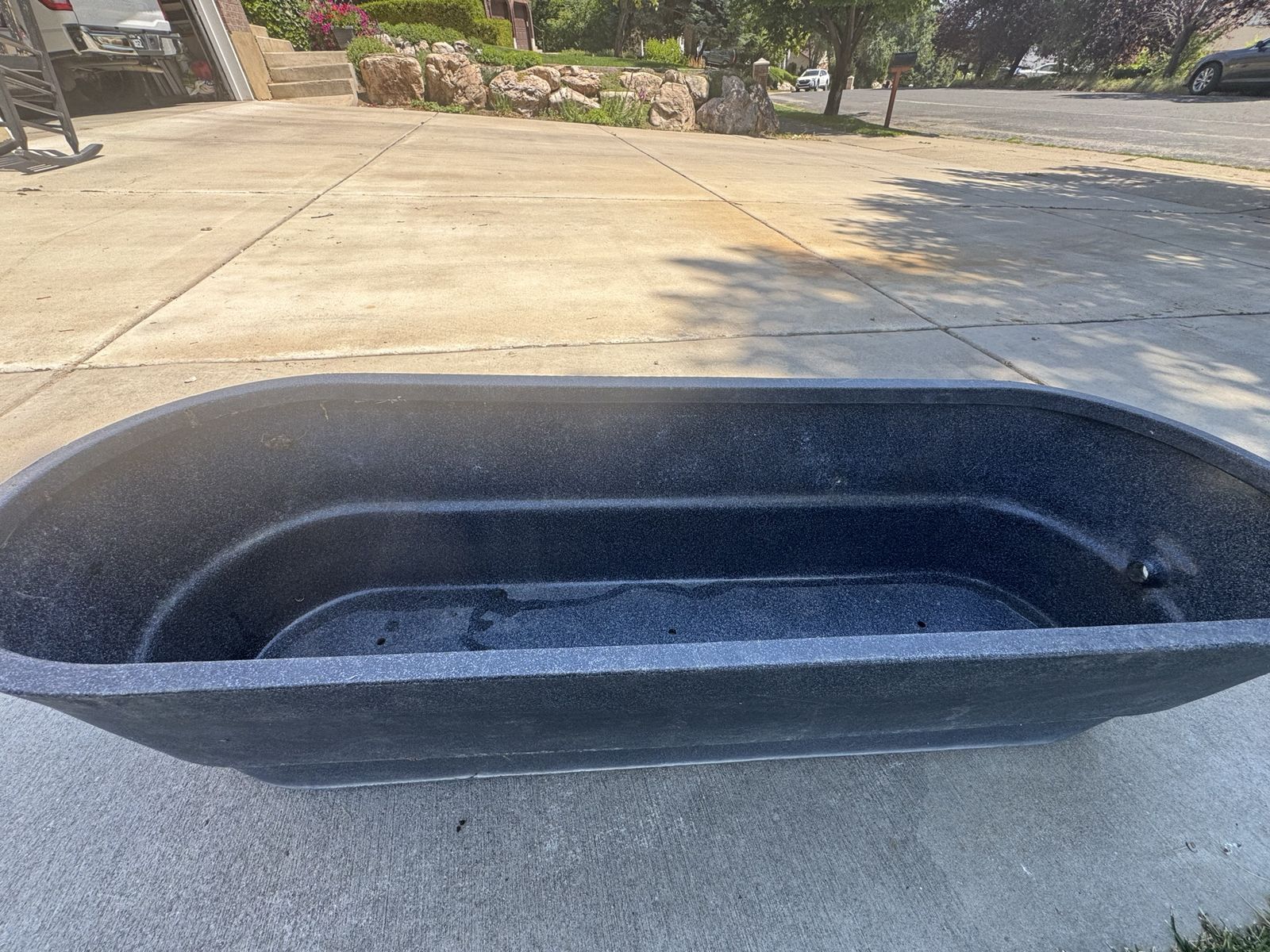 Large Black composite planter- 6 Feet Long Planter