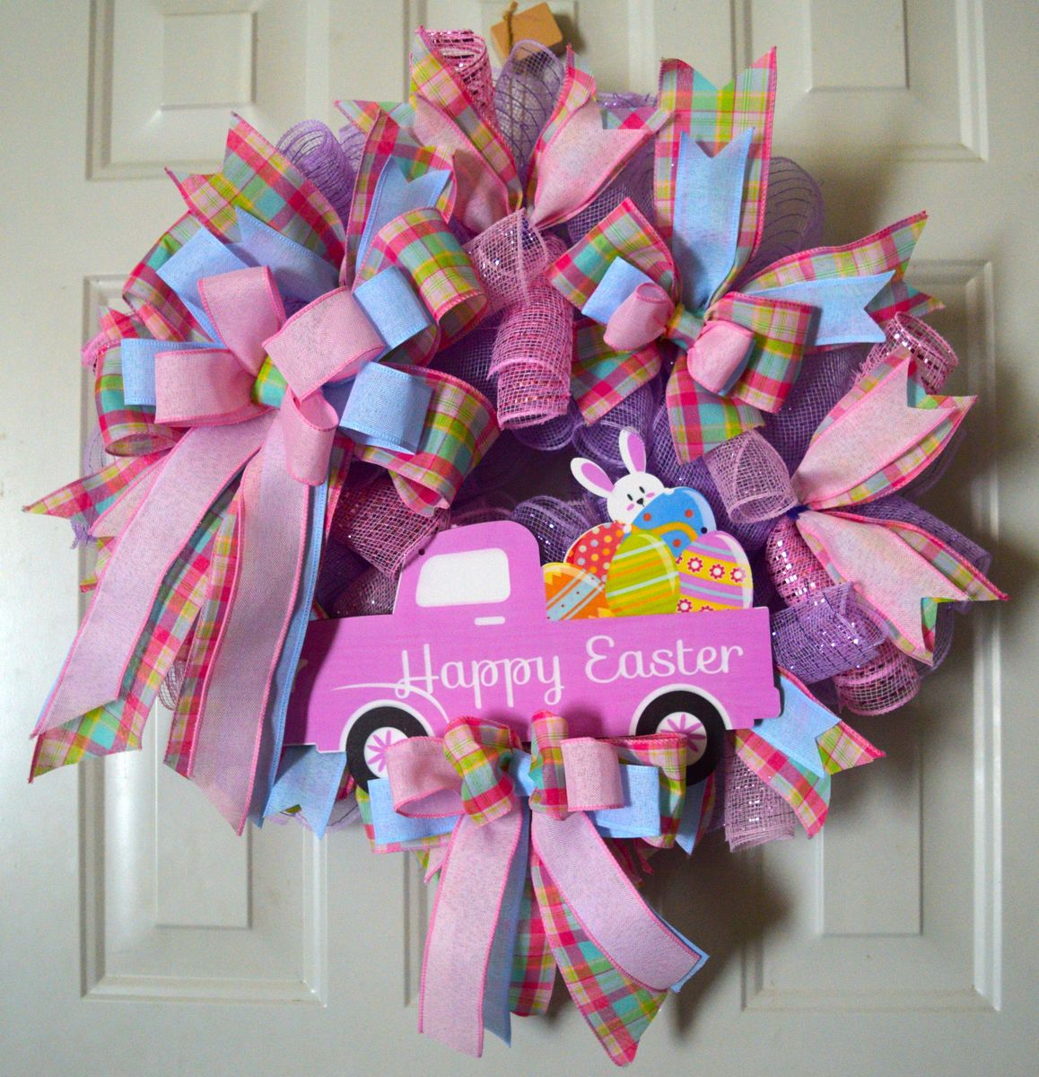 Homemade Happy Easter wreath