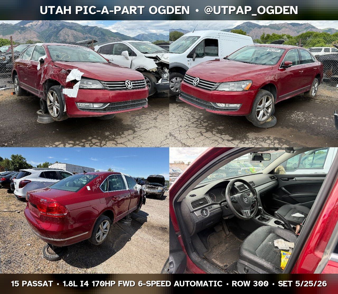 2015 Volkswagen Passat Parts - UTPAP Ogden