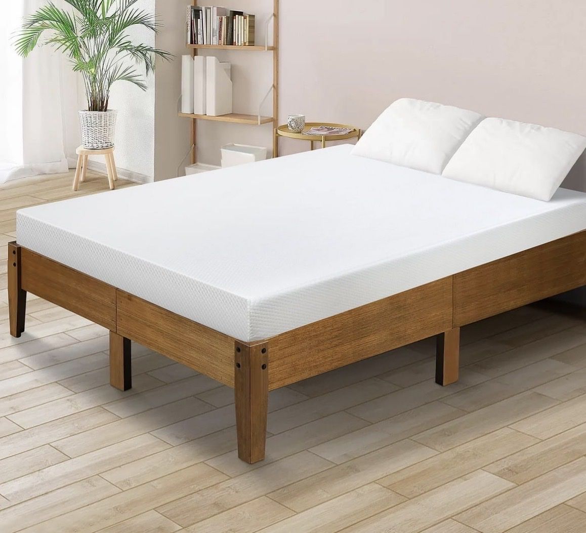 Gel Memory Foam Mattress, Queen Size, 5-inch Thick, Breathable & Moisture Wicking