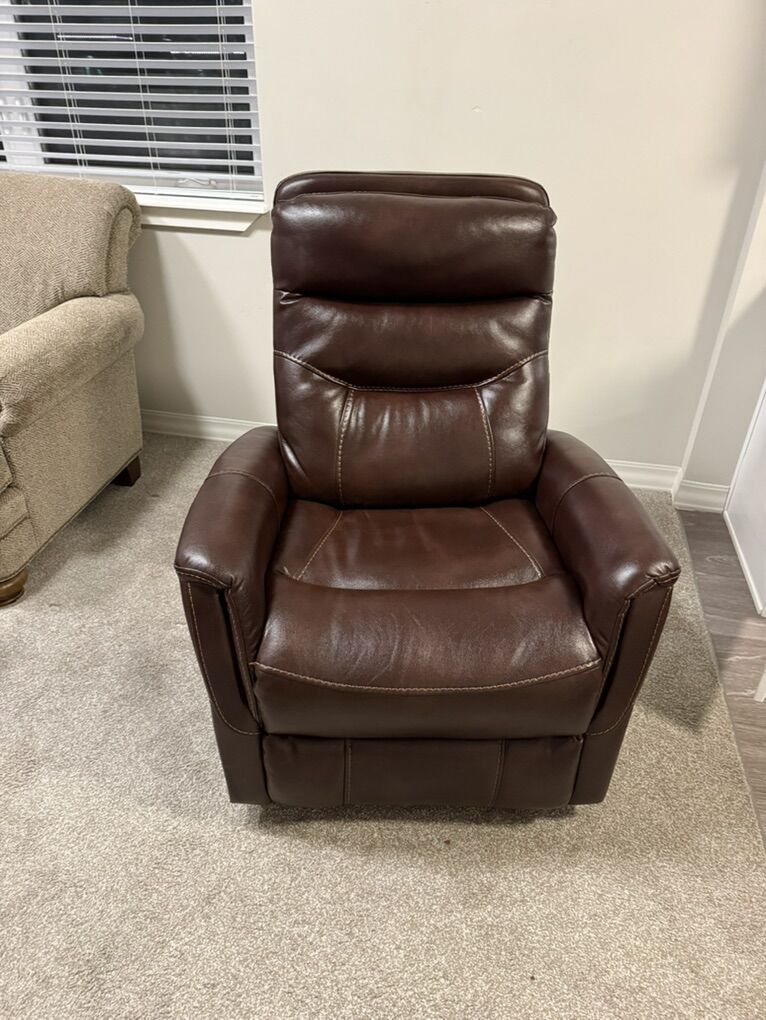 Leather Rocker Recliner - Power