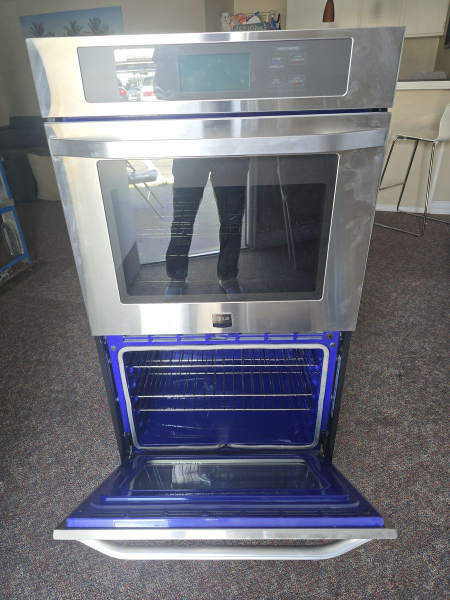 LG Studio double oven with premium blue colour