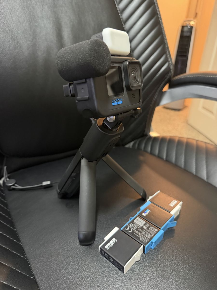 GoPro Hero 12 Black with Volta Battery Grip, Media Mod, Microphone & 4 Batteries