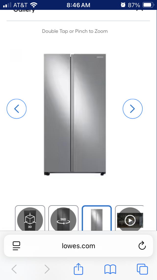 Brand new Samsung side by side refrigerator