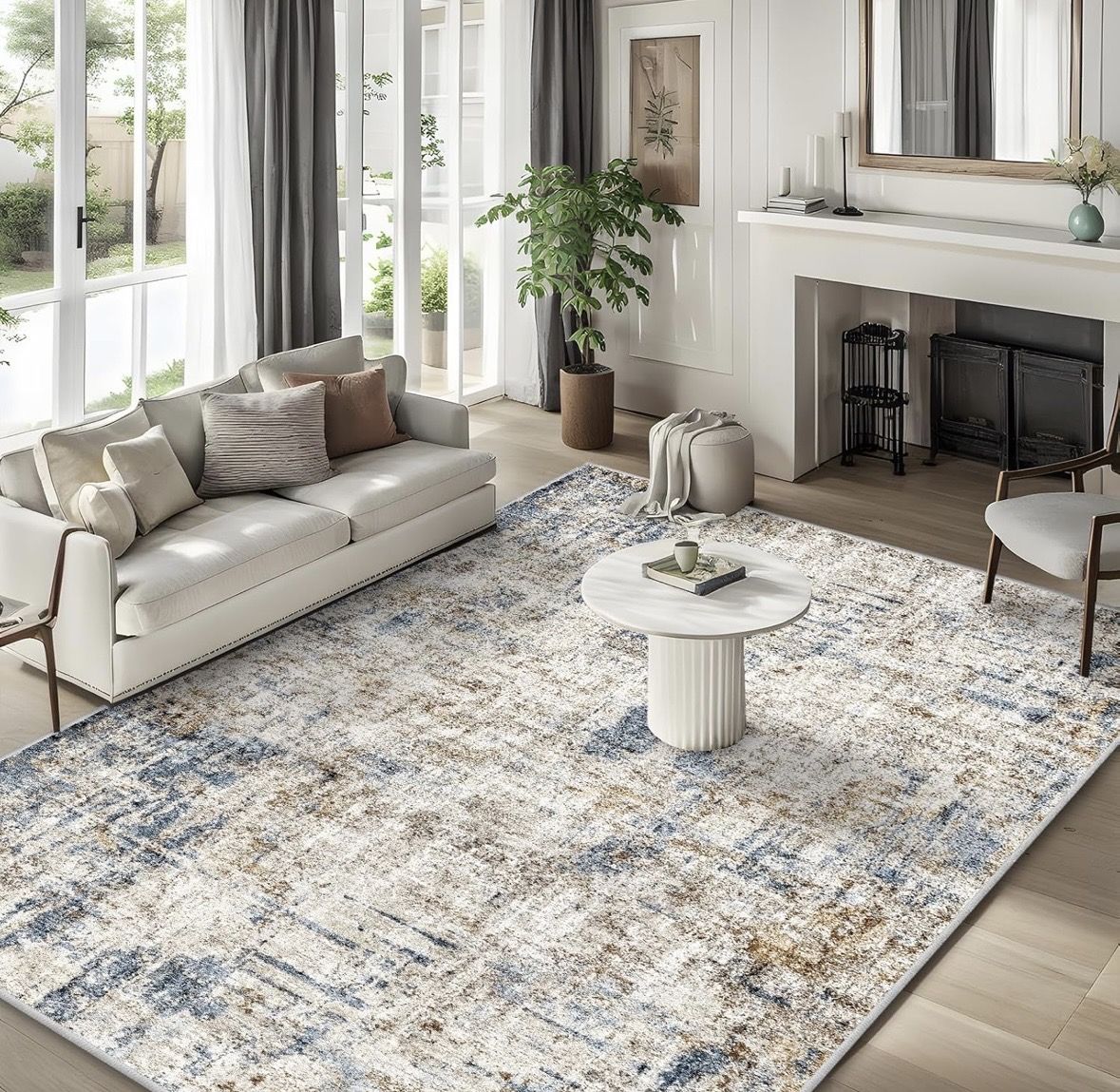 NEW IN BOX 12x18ft Area Rug (Blue/Brown)