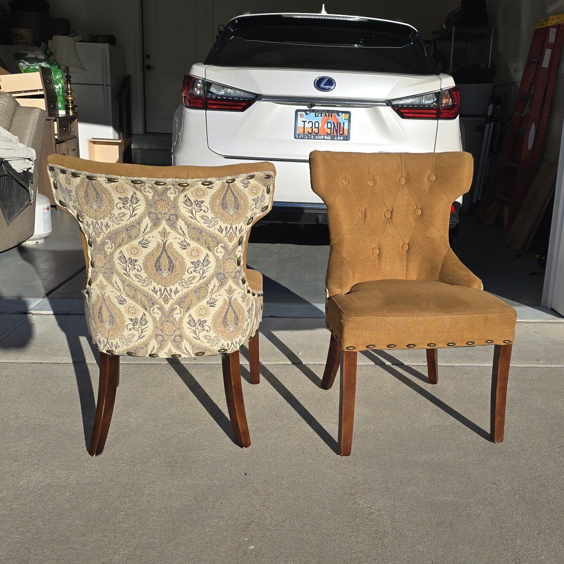 Tufted Accent Dining Chair with Nailhead Trim