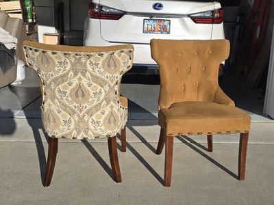 Tufted Accent Dining Chair with Nailhead Trim