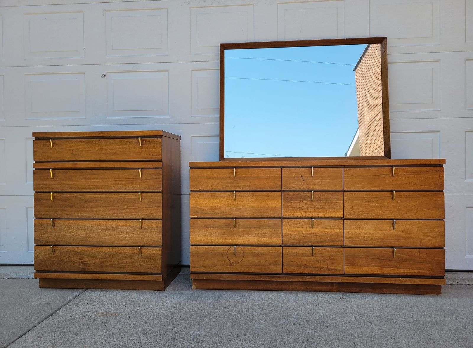 Vintage Mid Century Dresser Set