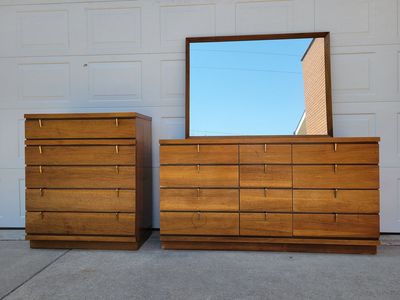 Vintage Mid Century Dresser Set