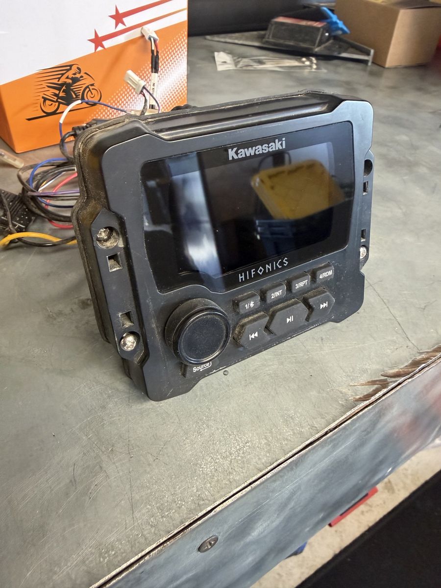 Kawasaki KRX Hifonics Powersports Bluetooth Audio Head Unit w/ Wiring Harness