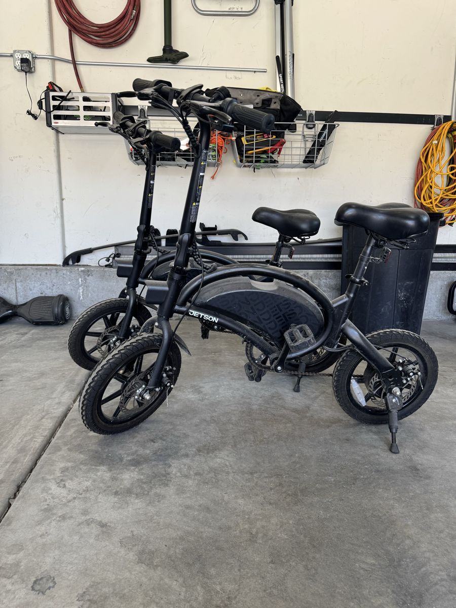 2 Black Jetson Bolt Electric Bikes