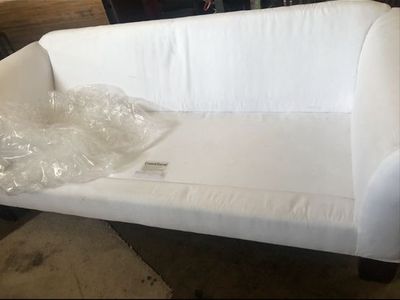 FREE Crate & Barrel White Fabric Sofa Couch
