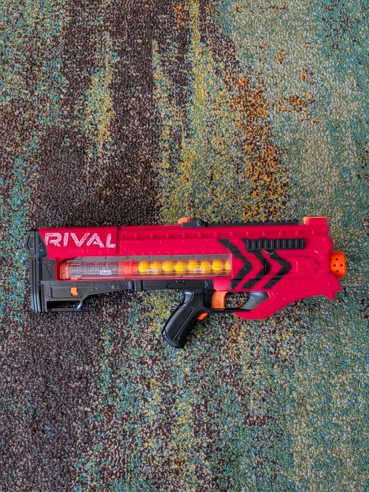 Nerf Rival Blaster Red Toy Gun with Ammo - Excellent Condition
