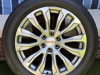2023 GMC Yukon XL Denali 22” OEM Chrome Wheels & Bridgestone Tires (Set of 4)