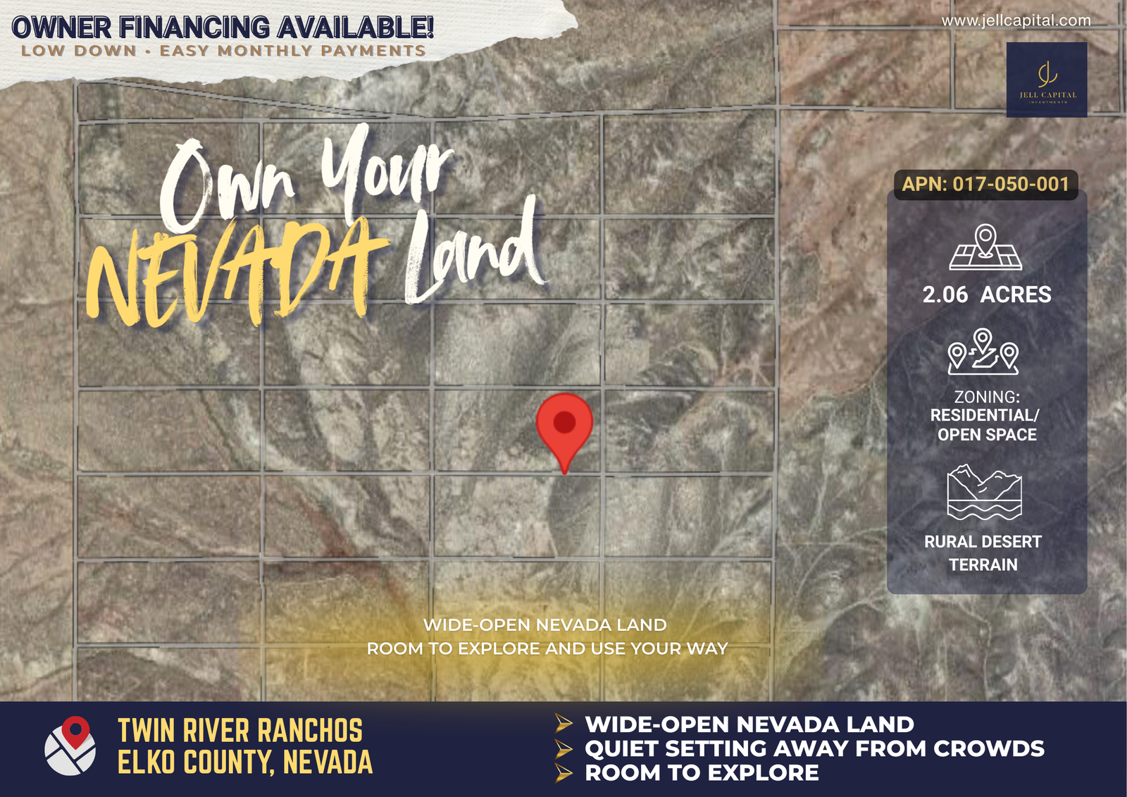 2.06 Acres Near Elko NV - Easy Access Rural Land