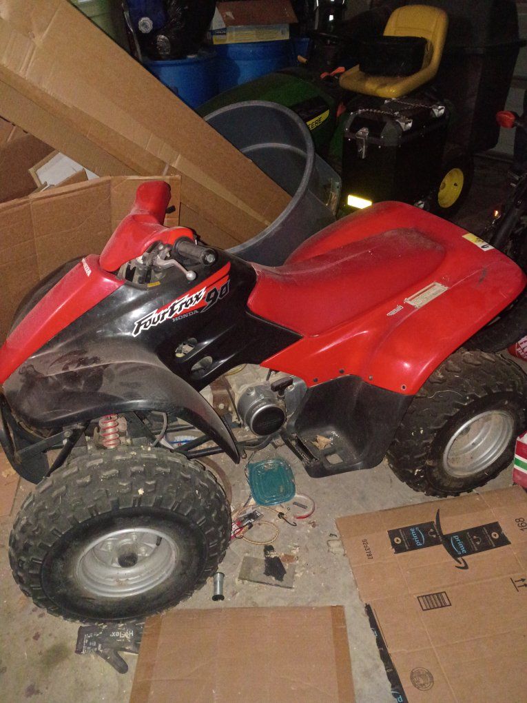 Honda Fourtrax 90 Red/Black Kids ATV - Used, Needs Work