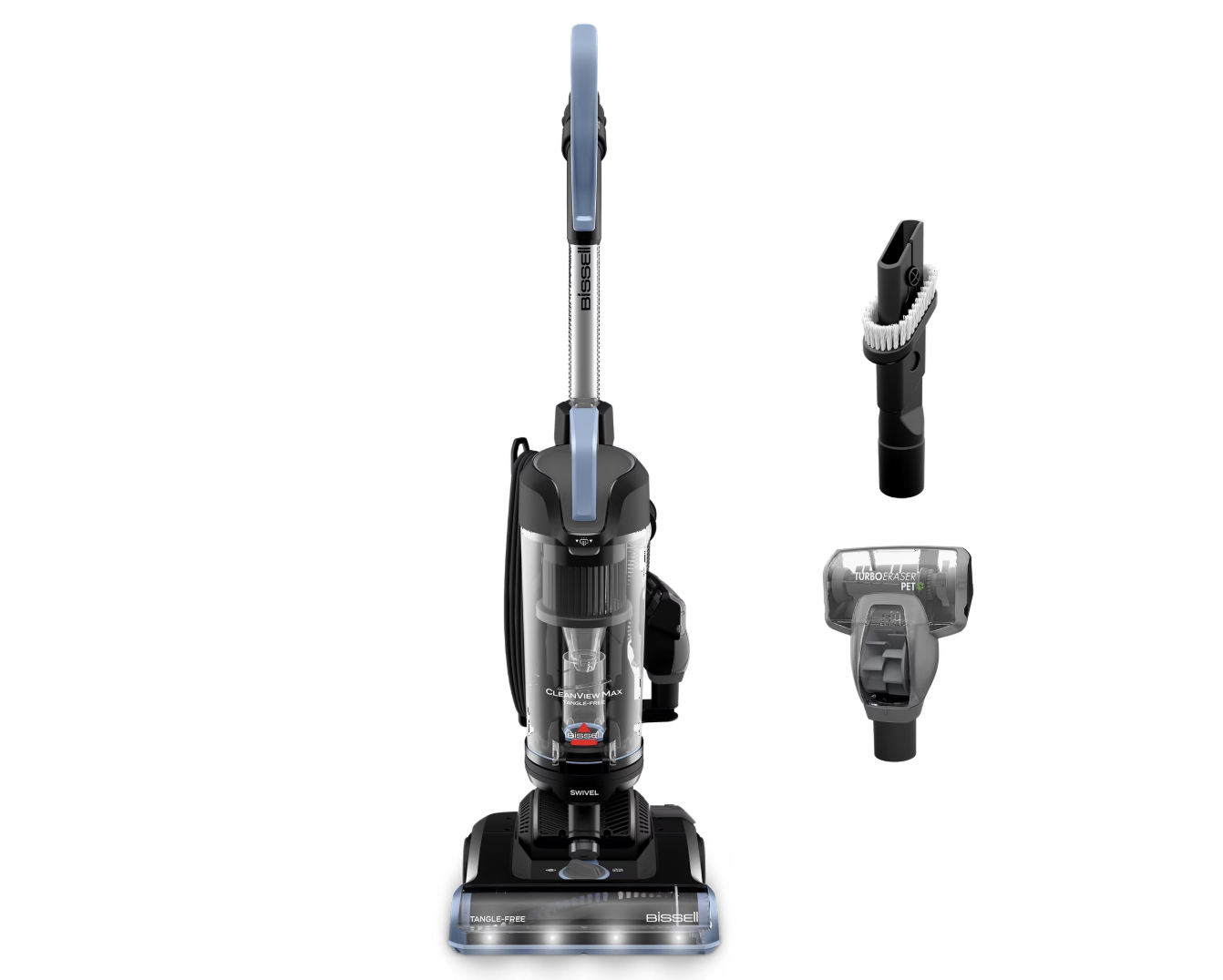 New in Box BISSELL CleanView Max Tangle-Free Bagless Upright Vacuum, Pet Friendly, with LED Headlights, Active Extension Wand,
