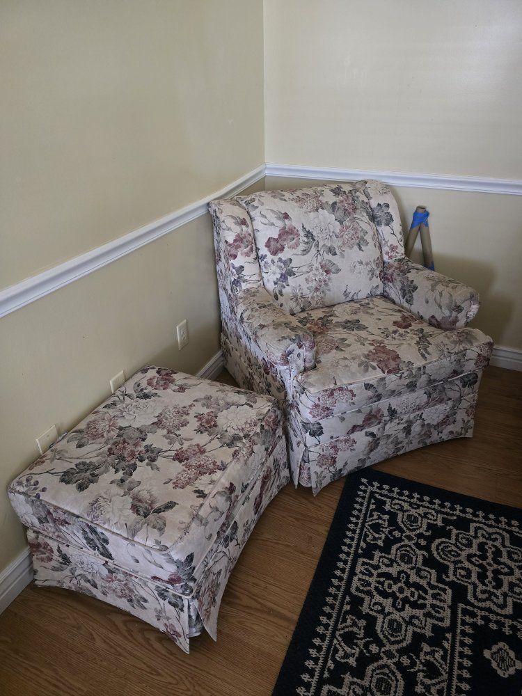 chair and ottoman