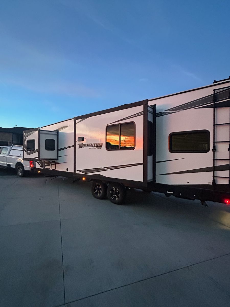 2021 Grand Design Momentum 28G -Class Toy Hauler Travel Trailer - Used Good