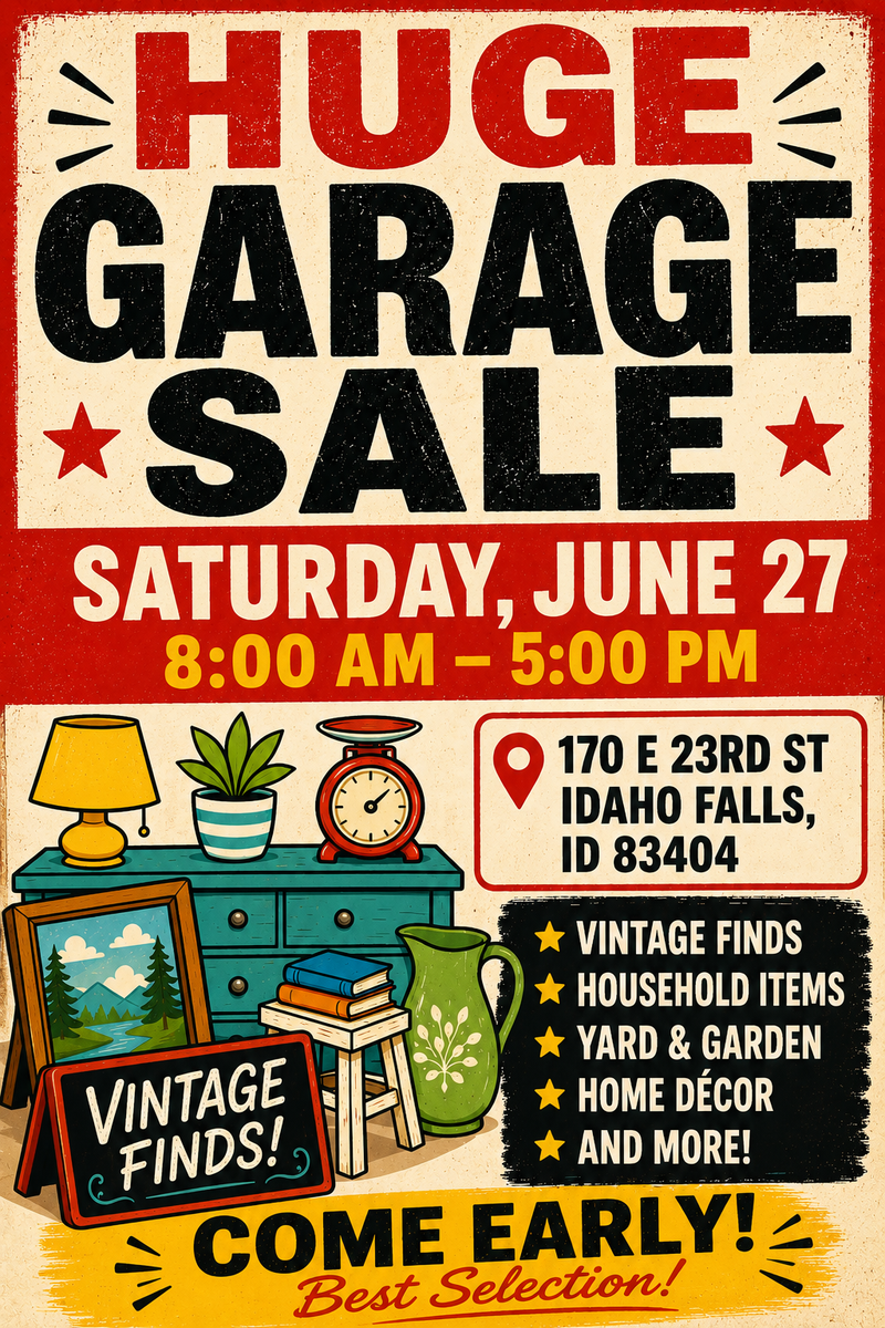 Garage Sale - Saturday, June 27