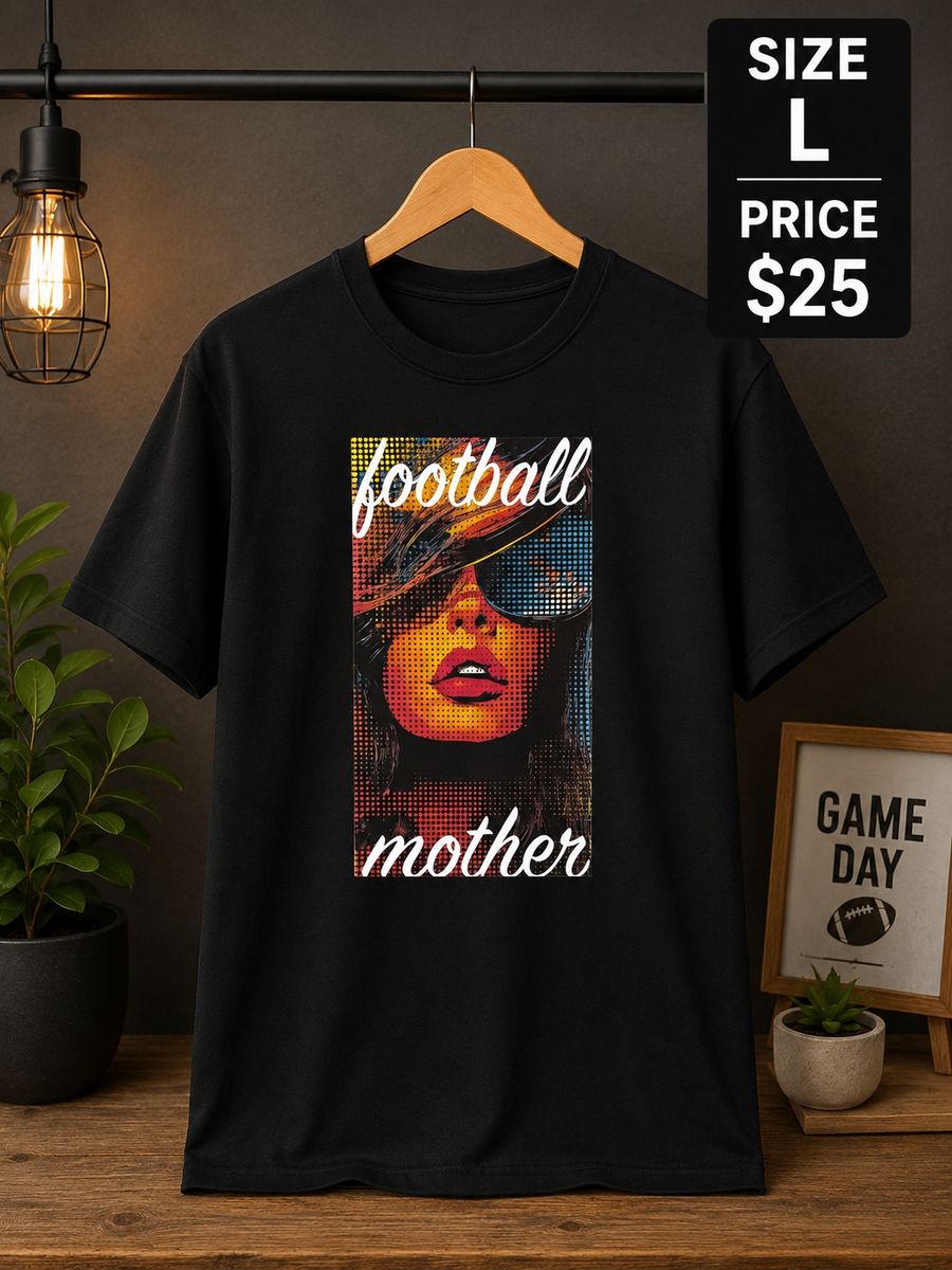 Beast Empire Football Mother Graphic T-Shirt - Size Large, Black, New