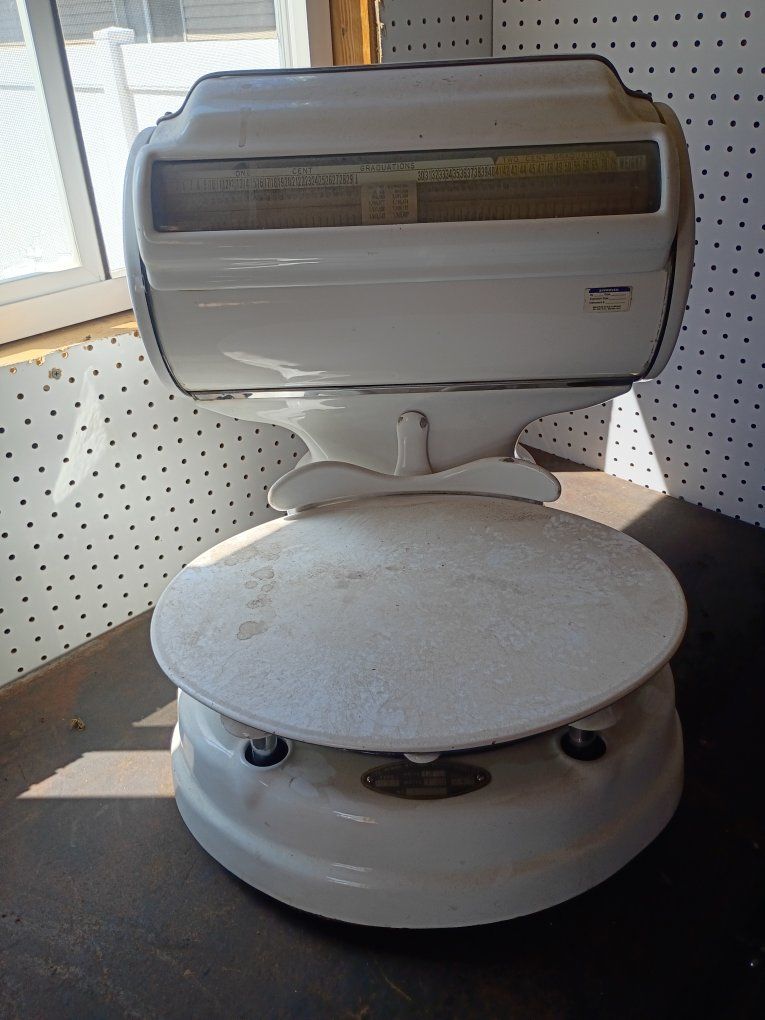 Vintage Toledo No Springs Honest Weight Counter Scale White