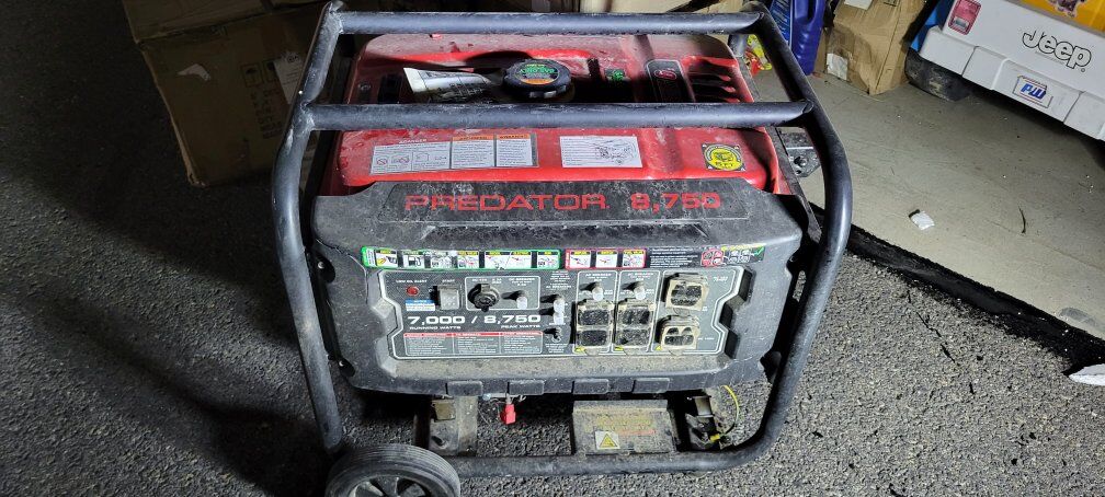 New predator 8750 watt generator
