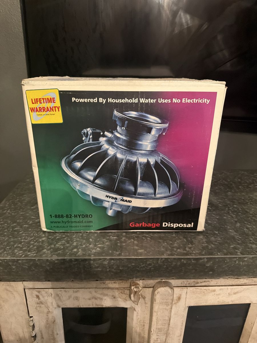 HydraMaid Garbage Disposal - Water Powered, No Electricity Required