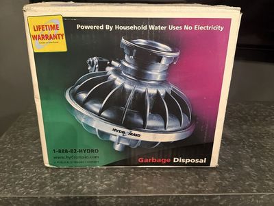 HydraMaid Garbage Disposal - Water Powered, No Electricity Required