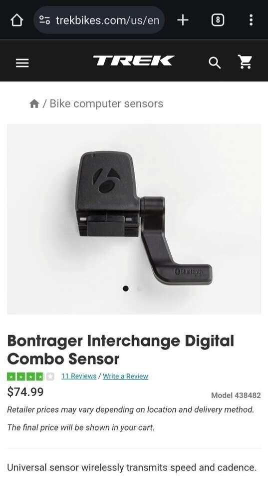 Bontrager Digital Bluetooth Bike Sensor MTB, Road