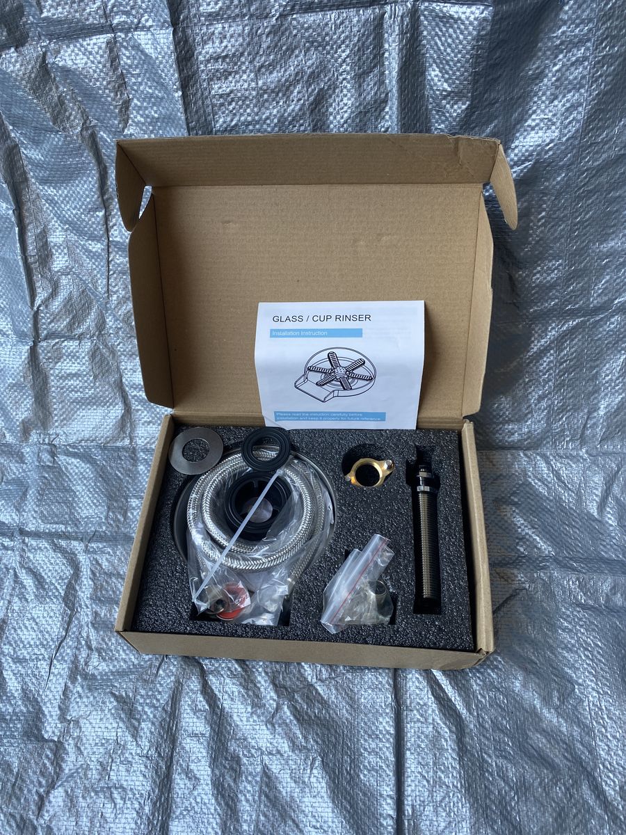 Glass / Cup Rinser for Kitchen Sink – Open Box, Complete Installation Kit