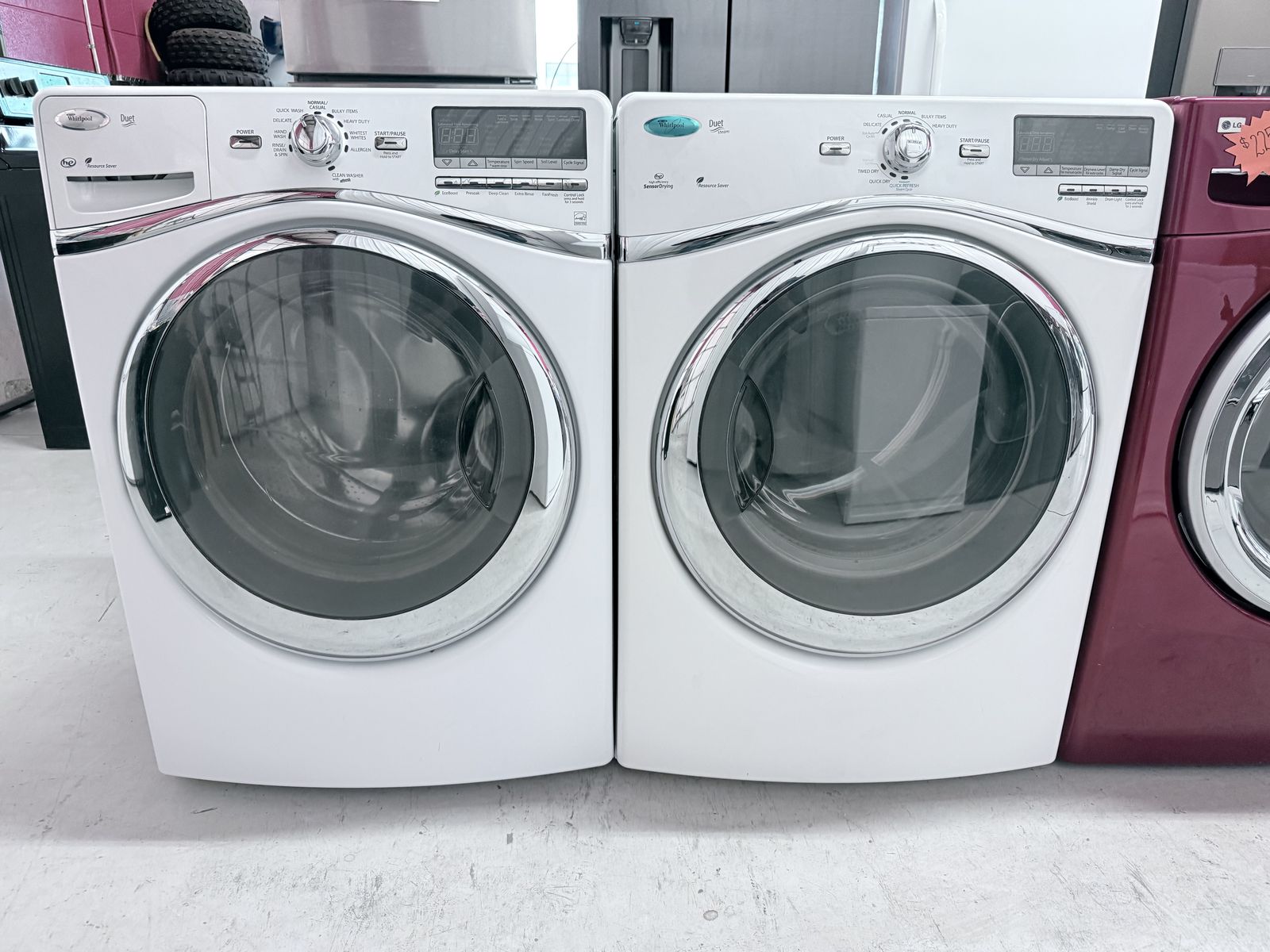 White Ultra Capacity, Steam Whirlpool Washer&Dryer