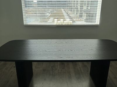 Walton Ribbed Leg SOLID WOOD Dining Table 90x40