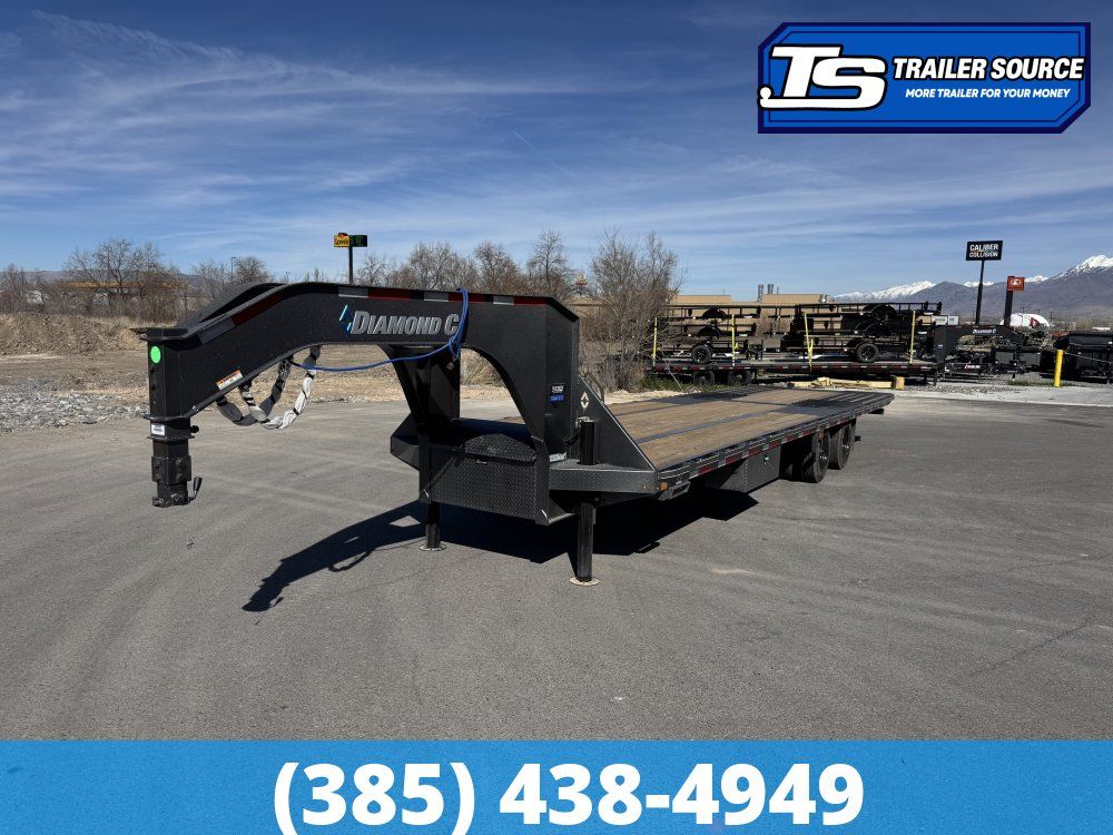 8.5x32 Diamond C FMAX-HDT 216 Gooseneck Hydraulic Dovetail Equipment Trailer - 40K GVWR - Dovetail, HDSS (Hutch) Suspension,