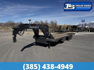 8.5x32 Diamond C FMAX-HDT 216 Gooseneck Hydraulic Dovetail Equipment Trailer - 40K GVWR - Dovetail, HDSS (Hutch) Suspension,