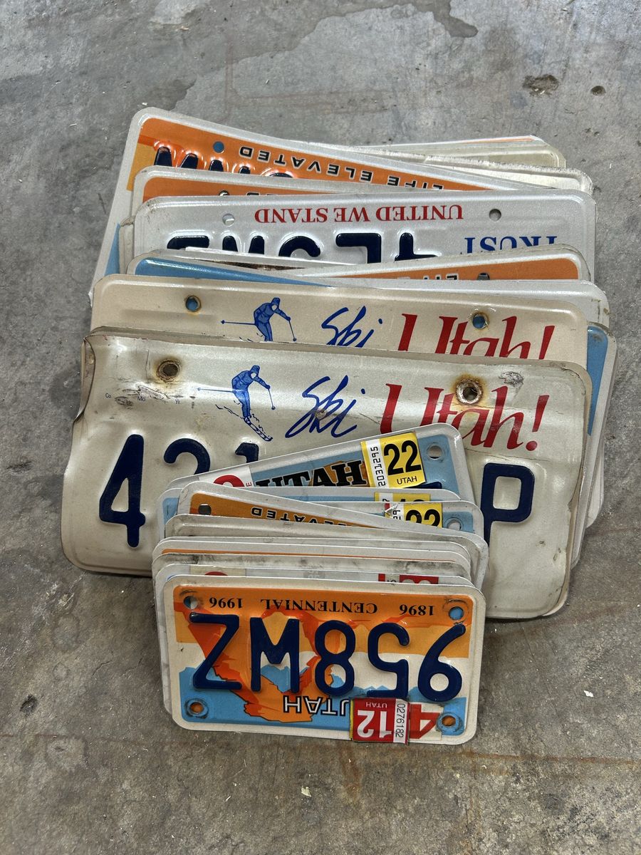 Discarded license plates