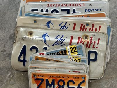 Discarded license plates