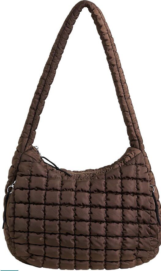 Puffer quilted shoulder bag purse