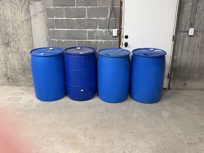 Blue water jugs