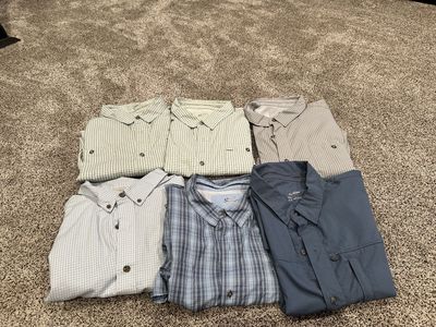 14 Men’s 3XL Short Sleeve Button-Up Shirts – Name Brands