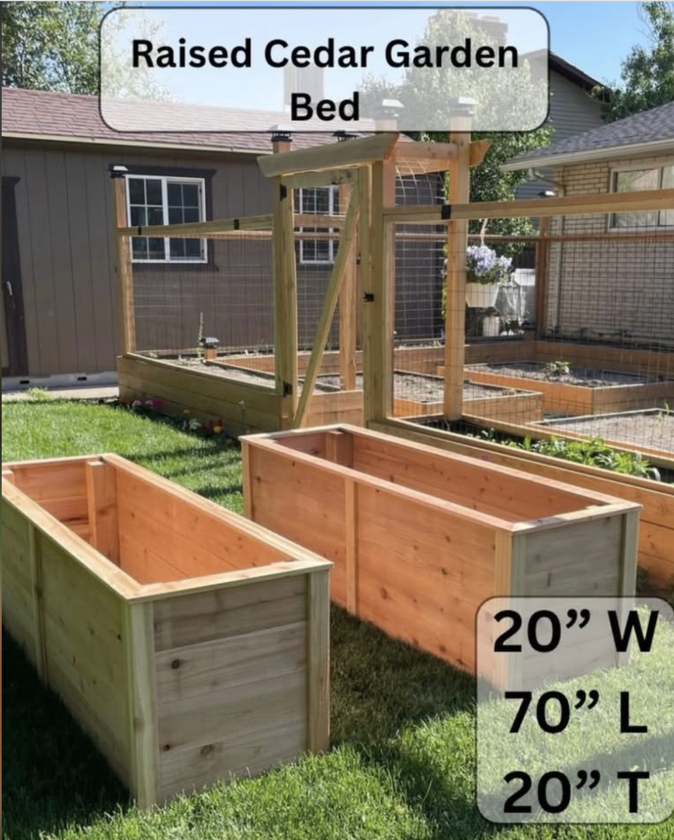 Raised Cedar Garden Bed - Best Seller!